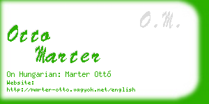 otto marter business card